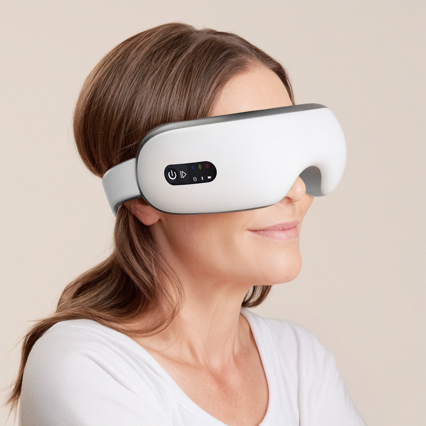 BodyRenew Eye Massager with Heat & Compression – Eye Strain Relief, Headache & Relaxation