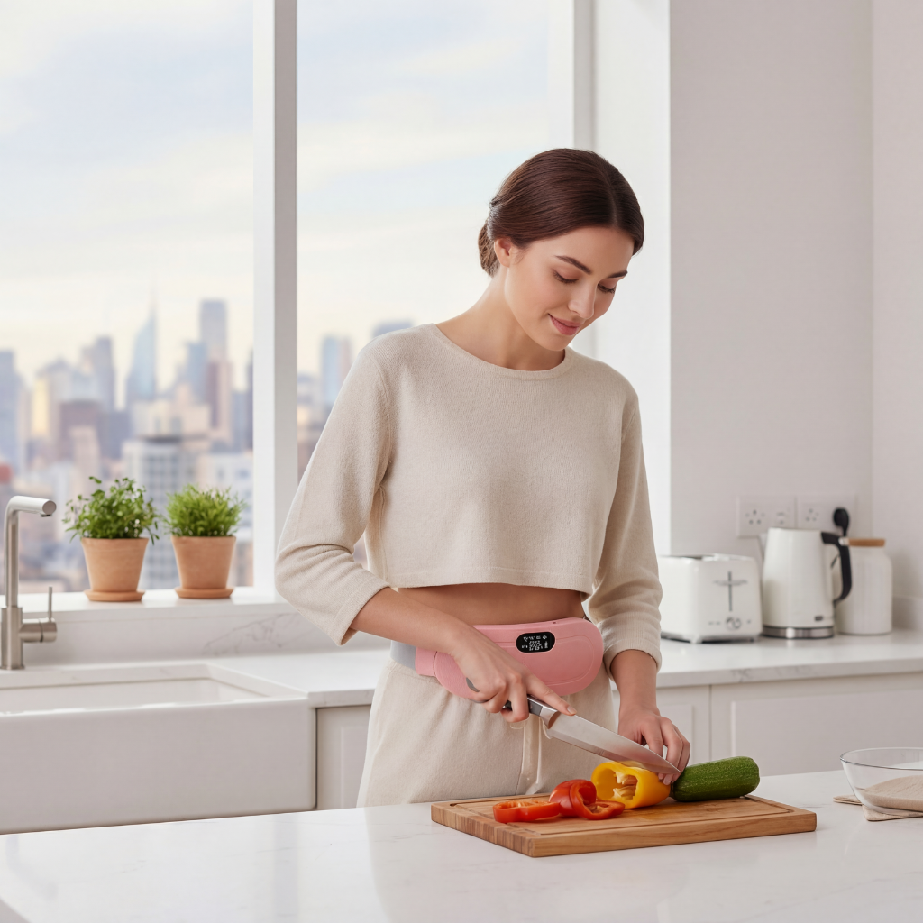 BodyRenew Menstrual Heating Pad with Vibration – Period Cramp & Lower Back Pain Relief