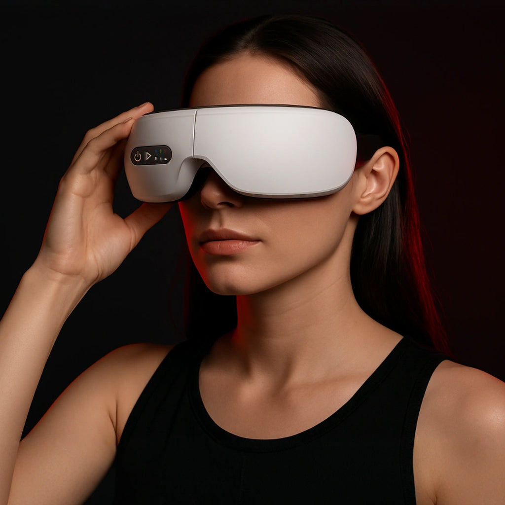 BodyRenew Eye Massager with Heat & Compression – Eye Strain Relief, Headache & Relaxation