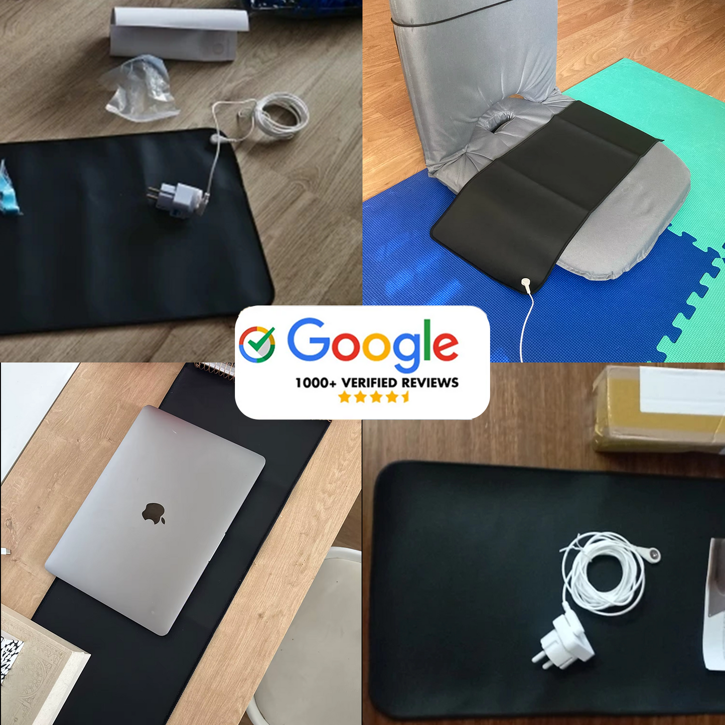 BodyRenew Grounding Mat | Earthing Therapy for Better Sleep, Pain Relief & Wellness, Off-White