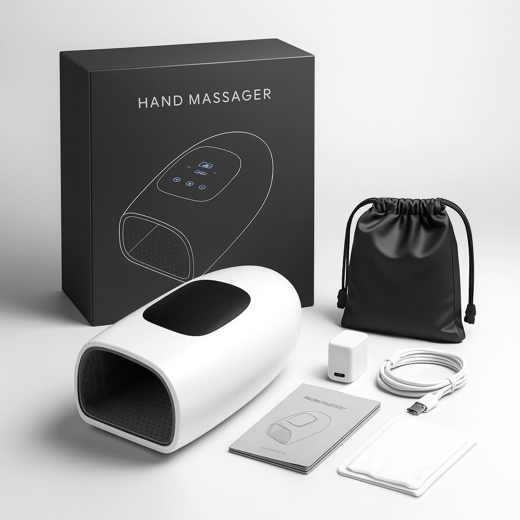 Body Renew Hand Massager with Air Compression & Heat – Cordless Hand & Wrist Pain Relief