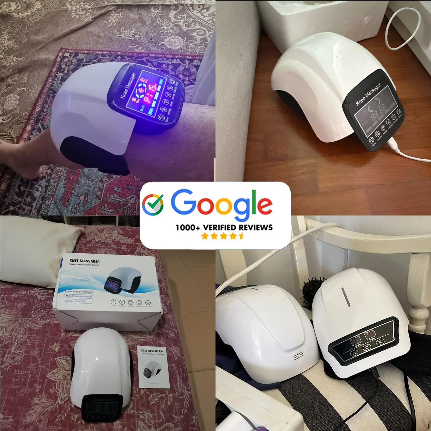 BodyRenew Knee Massager with Heat, Air Compression, Vibration & Infrared Therapy