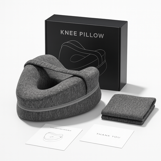 BodyRenew Memory Foam Knee Pillow for Side Sleepers – Hip & Back Pain Relief
