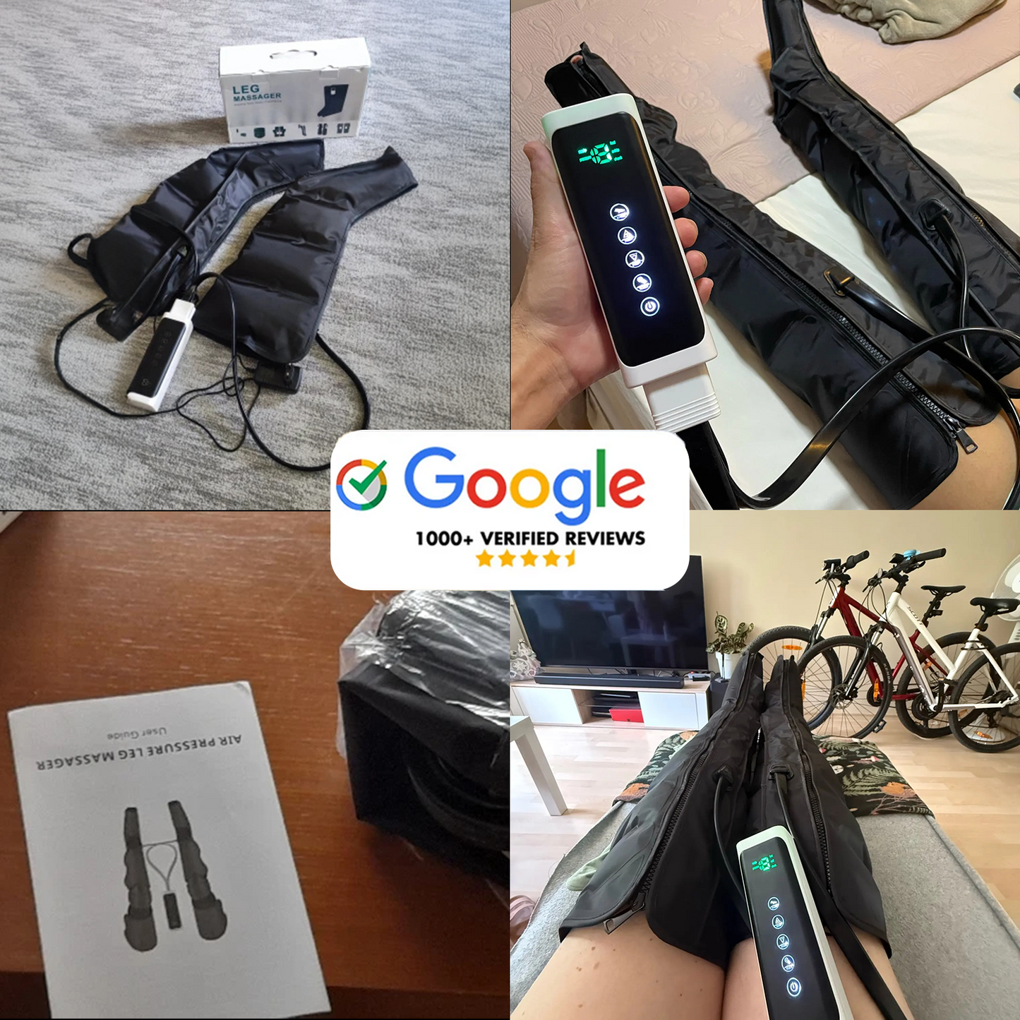 BodyRenew Air Compression Leg Recovery Boots with Sequential Massage – Circulation & Muscle Recovery