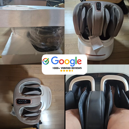 BodyRenew Leg & Foot Massager with Air Compression, Heat & Kneading – Circulation & Relaxation