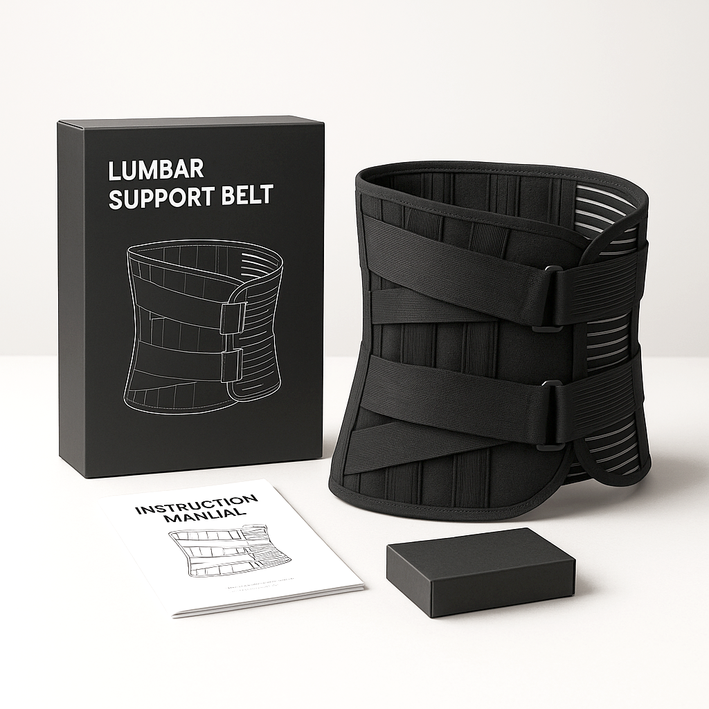 BodyRenew Lower Back Support Belt with Aluminum Stays – Back Pain Relief & Spine Support