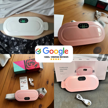 BodyRenew Menstrual Heating Pad with Vibration – Period Cramp & Lower Back Pain Relief