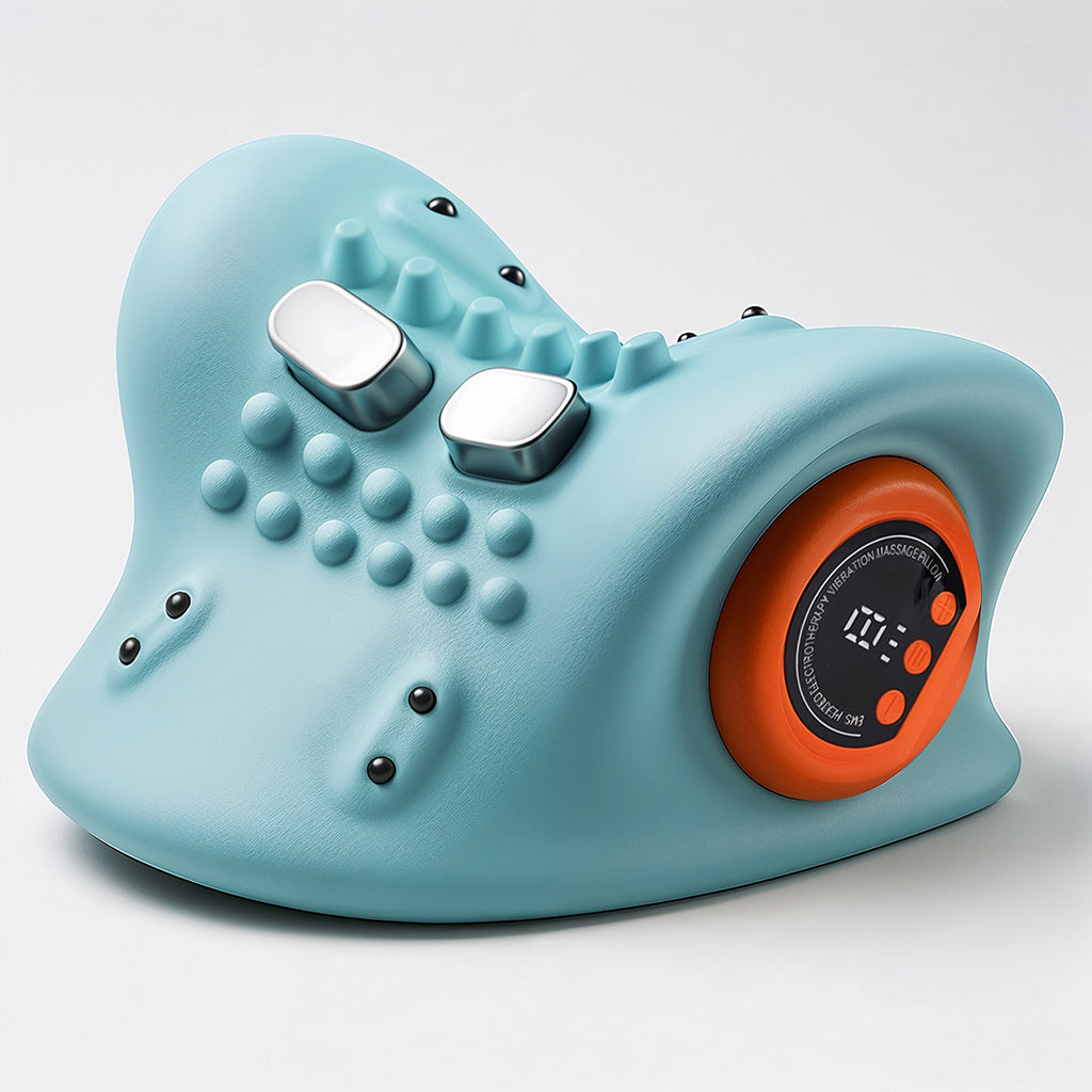 BodyRenew EMS Cervical Neck Massager with Heat & Traction – Deep Neck Relief & Muscle Relaxation.