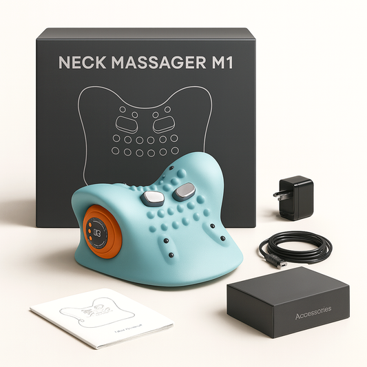 BodyRenew EMS Cervical Neck Massager with Heat & Traction – Deep Neck Relief & Muscle Relaxation.