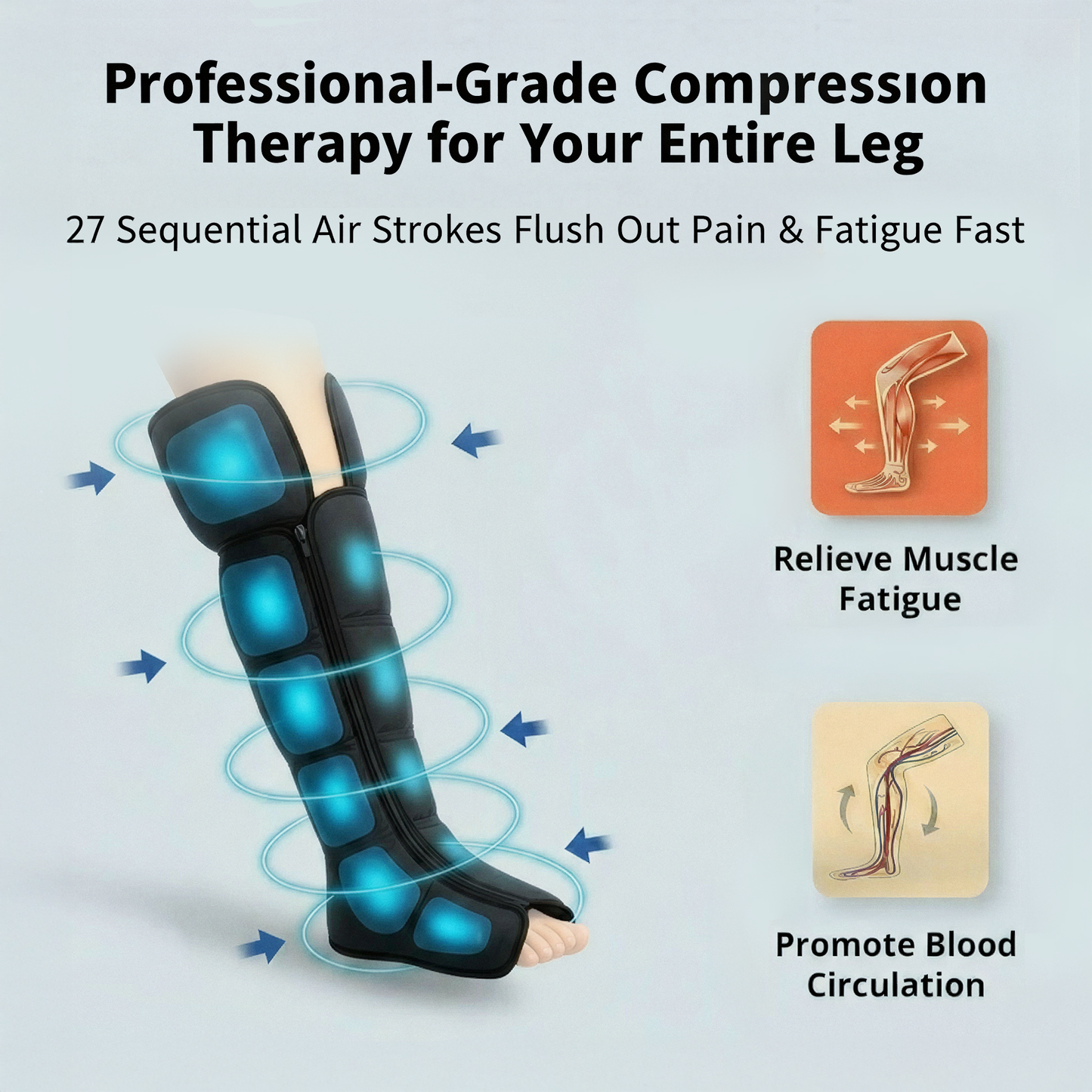 BodyRenew Air Compression Leg Recovery Boots with Sequential Massage – Circulation & Muscle Recovery