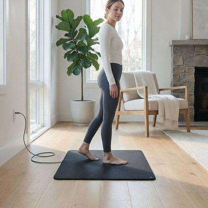 BodyRenew Grounding Mat | Earthing Therapy for Better Sleep, Pain Relief & Wellness, Off-White