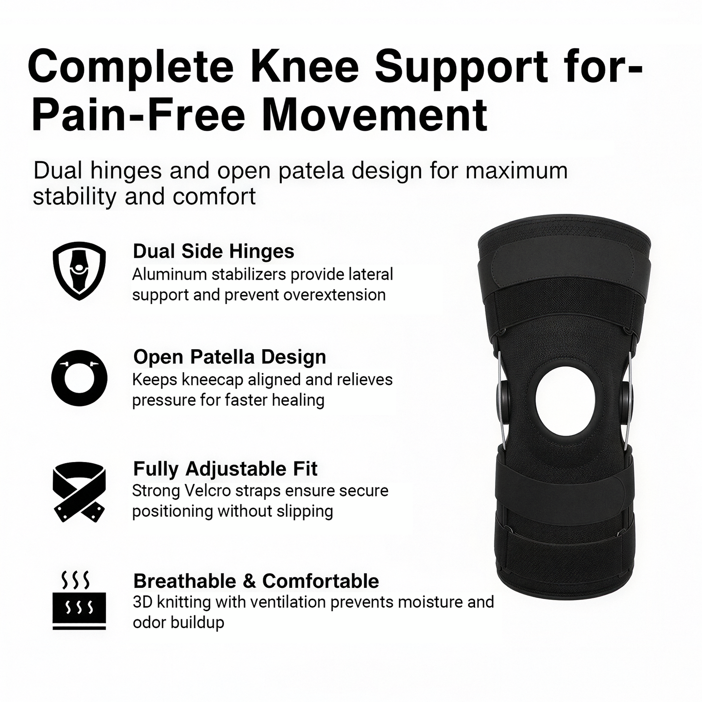 BodyRenew Hinged Knee Brace Stabilizer