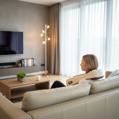 BodyRenew 6D Kneading Neck & Shoulder Massager with Dual Heat – Deep Tissue Pain Relief, Cordless