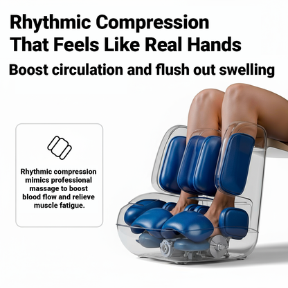 BodyRenew Leg & Foot Massager with Air Compression, Heat & Kneading – Circulation & Relaxation
