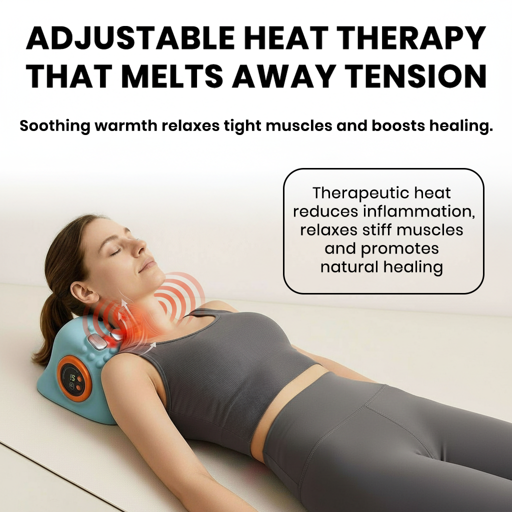 BodyRenew EMS Cervical Neck Massager with Heat & Traction – Deep Neck Relief & Muscle Relaxation.