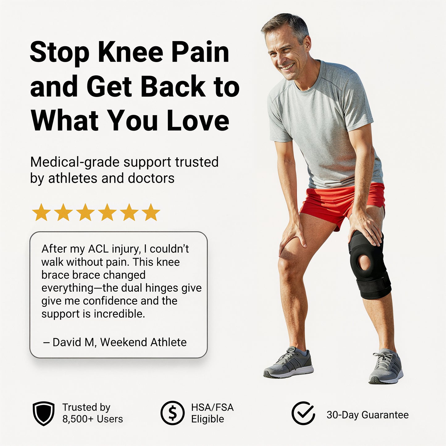 BodyRenew Hinged Knee Brace Stabilizer