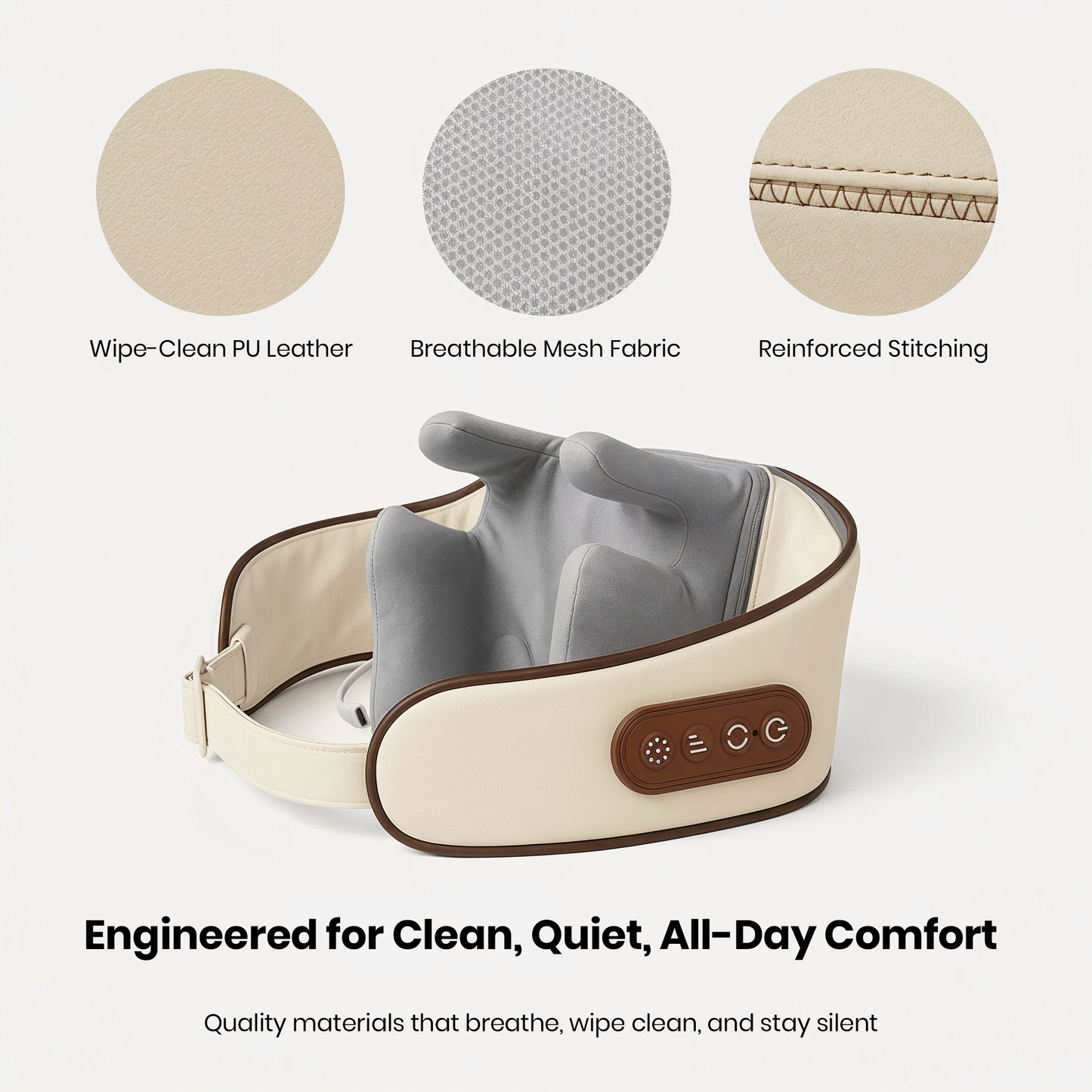 BodyRenew 6D Kneading Neck & Shoulder Massager with Dual Heat – Deep Tissue Pain Relief, Cordless