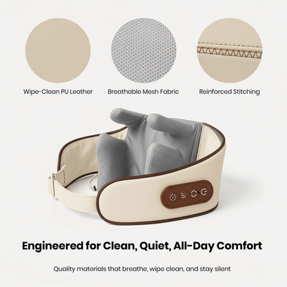 BodyRenew 6D Kneading Neck & Shoulder Massager with Dual Heat – Deep Tissue Pain Relief, Cordless